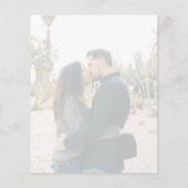 Dusty Blue Monogram Foto Weddenschap (Achterkant)