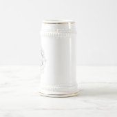 Dusty Blue Monogram Groomsmen Beer Stein Bierpul (Center)