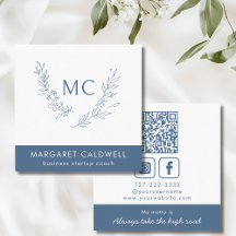 Dusty Blue Monogram Krans