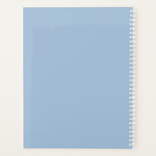 Dusty blue Monogram Personalized Quiet Luxury Planner (Achterkant)