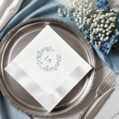 Dusty Blue Monogram Wedding Servet
