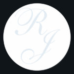 Dusty Blue Monogram Wedding Sticker<br><div class="desc">Dusty Blue Monogram Wedding Sticker Deze monogram stickers zijn de perfecte manier om je liefde en waardering uit te drukken.</div>