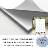 Dusty Blue Monogrammed Wedding Zitting Grafiek Tek Poster