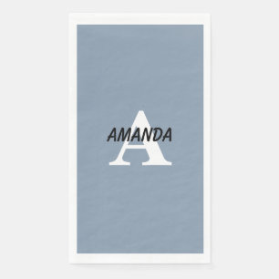 Dusty Blue Monogrammen Naam Vrijgezellenfeest Verj Servet