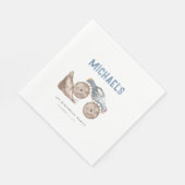 Dusty Blue Monster Truck Verjaardag Servet (Hoek)