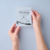Dusty Blue Mountain Adventure Wedding Budget Flyer (Hand)