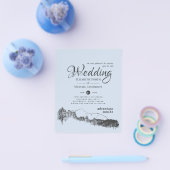 Dusty Blue Mountain Adventure Wedding Budget Flyer (Enkel)