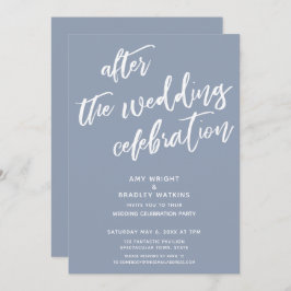 Dusty Blue na de bruiloft viering Kaart