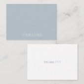 Dusty Blue Naam Alleen op de voorkant Visitekaartje (Voorkant / Achterkant)