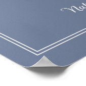 Dusty Blue nautische anker bruiloft Poster (Hoek)