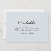 Dusty Blue Navy... ben je mijn dienstmeisje? Kaart (Achterkant)