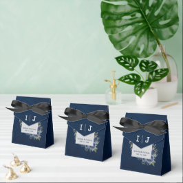 Dusty Blue Navy Champagne Ivoor Wedding Bedankdoosjes