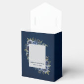 Dusty Blue Navy Champagne Ivoor Wedding Bedankdoosjes (Geopend)