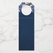 Dusty Blue Navy Champagne Ivoor Wedding Flessenhanger (Achterkant)