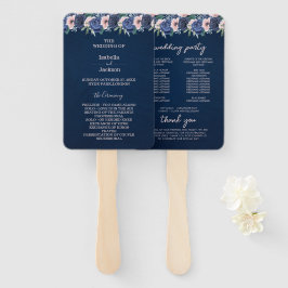 Dusty Blue Navy Champagne Ivoor Wedding Handwaaier