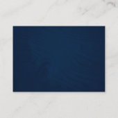 Dusty Blue Navy Champagne Ivoor Wedding Informatiekaartje (Achterkant)