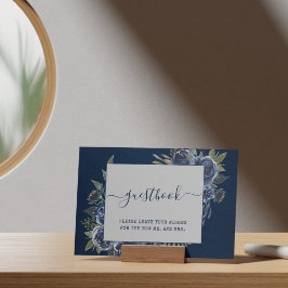 Dusty Blue Navy Champagne Ivoor Wedding Poster