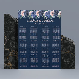 Dusty Blue Navy Champagne Ivoor Wedding Poster