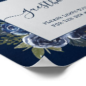 Dusty Blue Navy Champagne Ivoor Wedding Poster (Hoek)