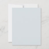 Dusty Blue Navy Champagne Ivory Floral Wedding Notitiekaartje (Achterkant)