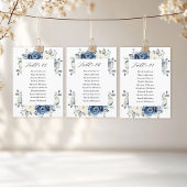 Dusty Blue Navy Champagne Ivory Seating Chart Card Kaart