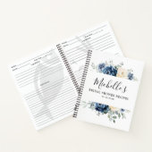 Dusty Blue Navy Champagne Ivory Vrijgezellenfeest Notitieboek (Binnen)