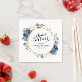 Dusty Blue Navy Champagne Ivory Vrijgezellenfeest Servet (Insitu)