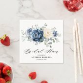 Dusty Blue Navy Champagne Ivory Vrijgezellenfeest Servet (Insitu)