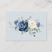 Dusty Blue Navy Champagne Ivory Wishing well Informatiekaartje (Achterkant)