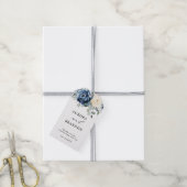 Dusty Blue Navy Champagne Wedding Gift Labels Cadeaulabel (Met Touw)