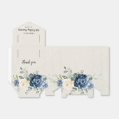 Dusty Blue Navy Champagne Wedding Jubileum Favo Bedankdoosjes (Uitgevouwen)