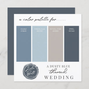 Dusty Blue Navy en Grey Color Palette Kaart