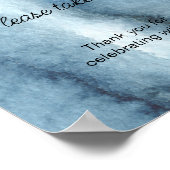 Dusty blue navy Favors alstublieft één Poster (Hoek)