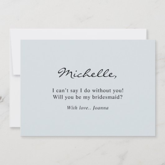 Dusty Blue Navy Greenery Kaart (Achterkant)