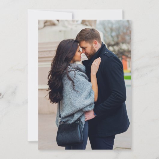 Dusty Blue Navy Ivoor Bloemen Boho Wedding QR Code Kaart (Achterkant)