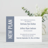 Dusty Blue New Plan, Uitgestelde trouwkaart Kaart (Staand voorkant)