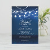 Dusty Blue Night Starry Sky Vrijgezellenfeest Kaart (Staand voorkant)