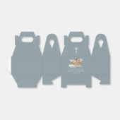 Dusty Blue Noah's Ark Christening Gable Bedankdoosjes (Uitgevouwen)