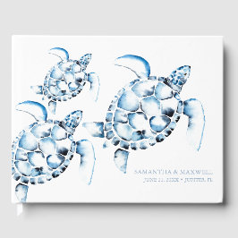 Dusty Blue Ocean Wedding Gastenboek