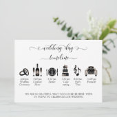 Dusty Blue (of ander) Wedding Program - Tijdlijn (Staand voorkant)