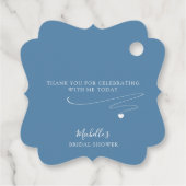 Dusty Blue (of andere) Van mijn douche tot de jouw Bedankjes Labels (Achterkant)