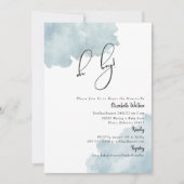 Dusty Blue Oh Boy Baby shower Kaart (Voorkant)