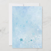 Dusty Blue Oh Boy We Can Barly Wait Baby shower Kaart (Achterkant)