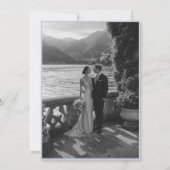 Dusty Blue Olive Branch Monogram Photo Wedding  Kaart (Achterkant)