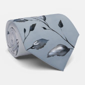 Dusty Blue Ombre Greenery Wedding Stropdas (Opgerold)