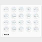 Dusty Blue op Cloud Nine Elegant Vrijgezellenfeest Ronde Sticker (Vel)