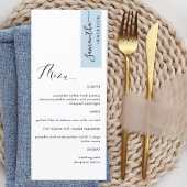 Dusty Blue op maat gemaakt met gastnaam legant Menu