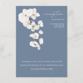 Dusty Blue Orchid bruiloft receptie Informatiekaartje (Voorkant)