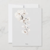 Dusty Blue Orchid Wedding Bedankt Card (Achterkant)