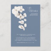 Dusty Blue Orchid Wedding Details Informatiekaartje (Voorkant)